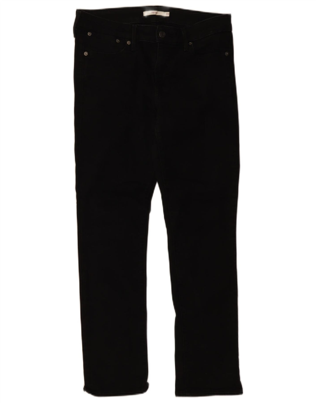 Levi's Womens 712 Slim Jeans W28 L28 Μαύρο βαμβακερό