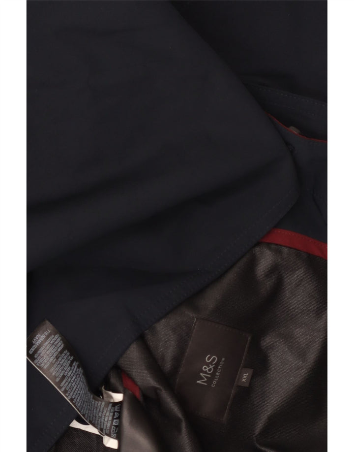 Ανδρικό πανωφόρι Marks & Spencer UK 44 2XL Navy Blue Polyester