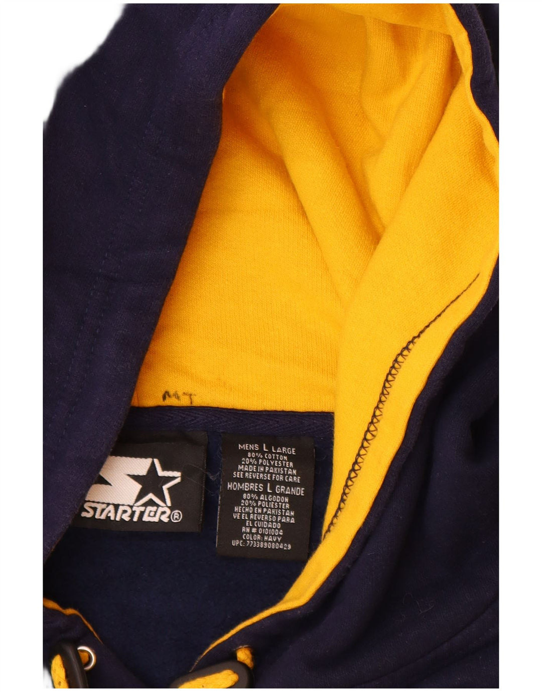 STARTER Ανδρικό γραφικό αμάνικο μπλουζάκι με κουκούλα μεγάλο μπλε βαμβακερό