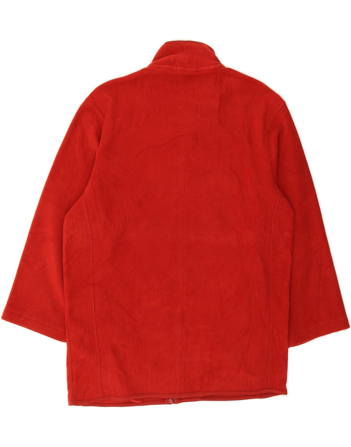 CARRERA Womens 3/4 Sleeve Fleece Jacket UK 18 XL Red Polyester Vintage Carrera and Second-Hand Carrera from Messina Hembry 