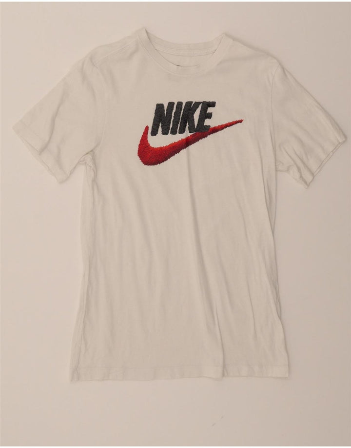 NIKE Mens Graphic T-Shirt Top Small White Cotton Vintage Nike and Second-Hand Nike from Messina Hembry 