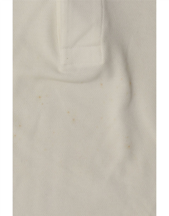 Ανδρικό μπλουζάκι ράγκμπι πόλο Lacoste, μέγεθος 3, μικρό λευκό βαμβακερό
