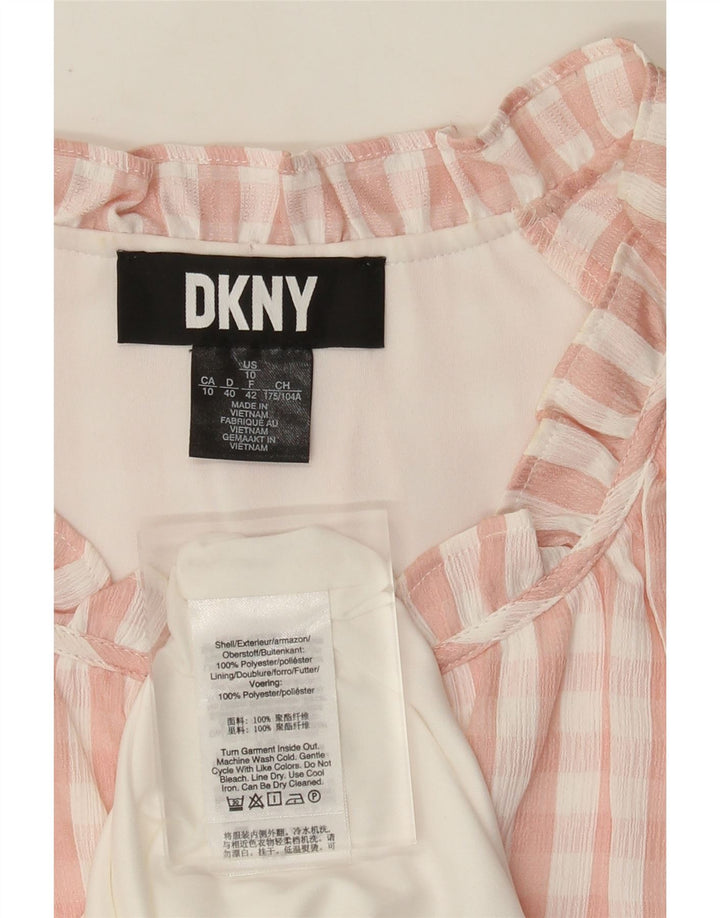 Γυναικείο φόρεμα με θήκη DKNY EU 42 Μεγάλο ροζ Gingham Polyester