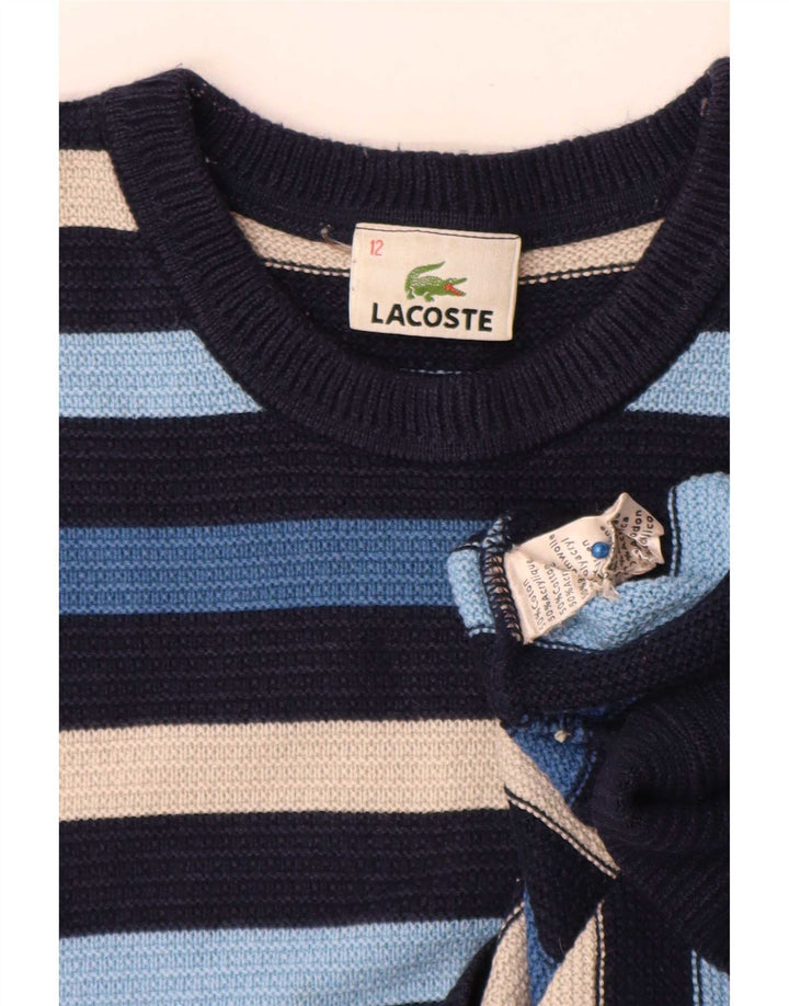 Lacoste Boys Crew Neck Jumper πουλόβερ 11-12 ετών πολύχρωμο ριγέ