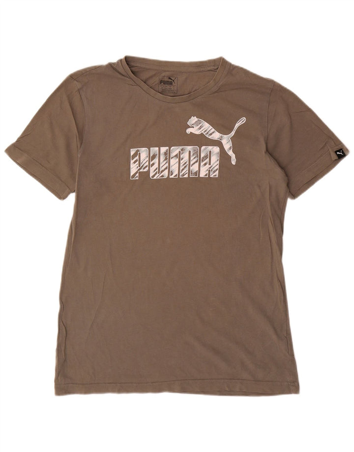 Ανδρικό γραφικό μπλουζάκι Puma Μικρό βαμβακερό γκρι