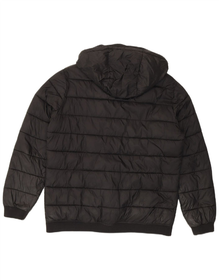 Ellesse Boys Graphic Hooded Jacket 15-16 Years Black Polyester