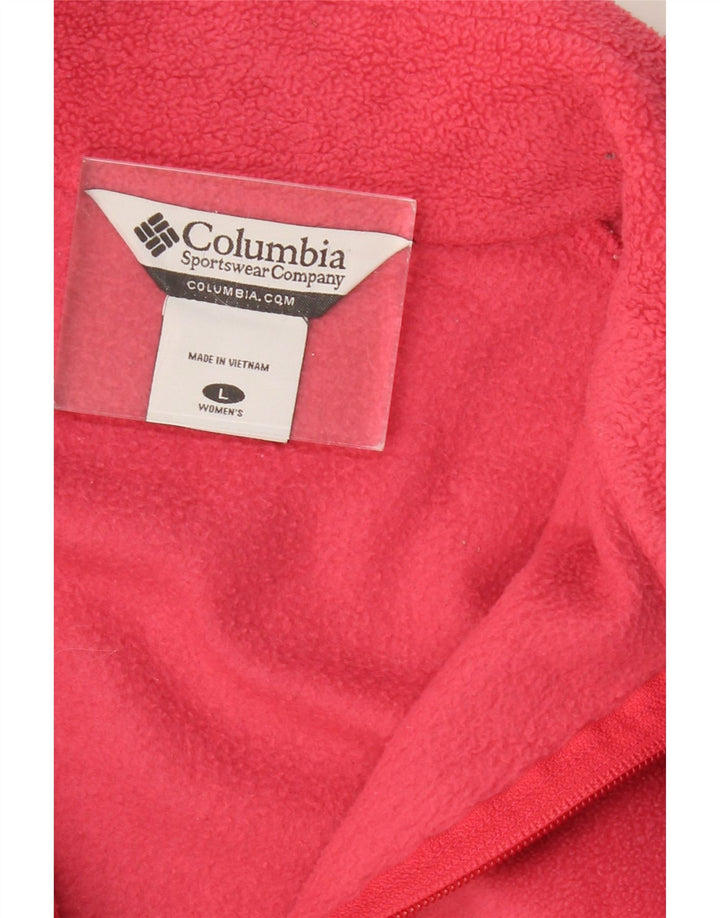 COLUMBIA Γυναικείο Fleece Jacket UK 16 Large Pink Polyester