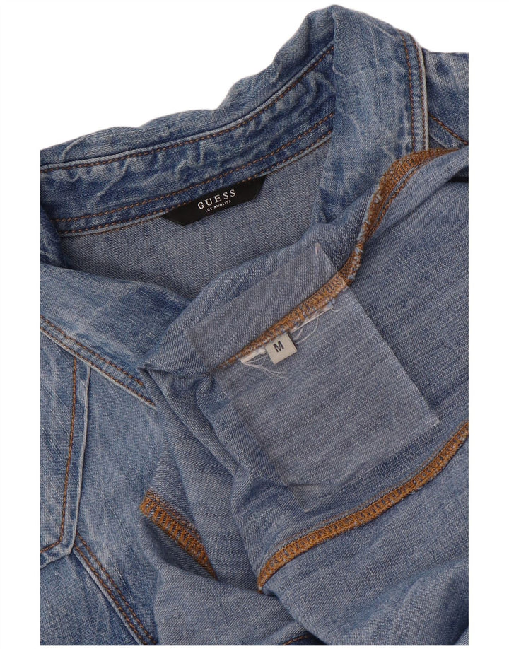 GUESS Γυναικείο τζιν πουκάμισο UK 14 Medium Blue Floral