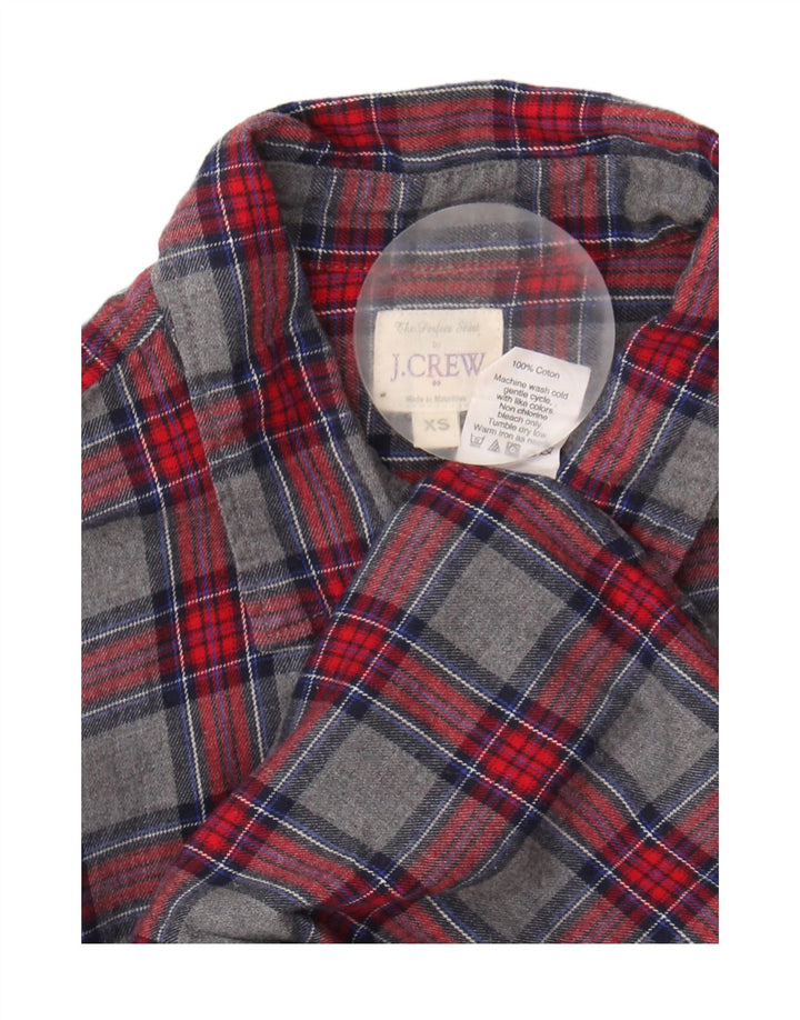 Γυναικείο φανελένιο πουκάμισο J. Crew UK 6 XS Grey Check Cotton Classic