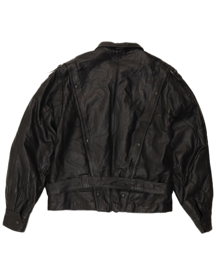 Vintage Ανδρικό Δερμάτινο Μπουφάν IT 48 Medium Black Leather