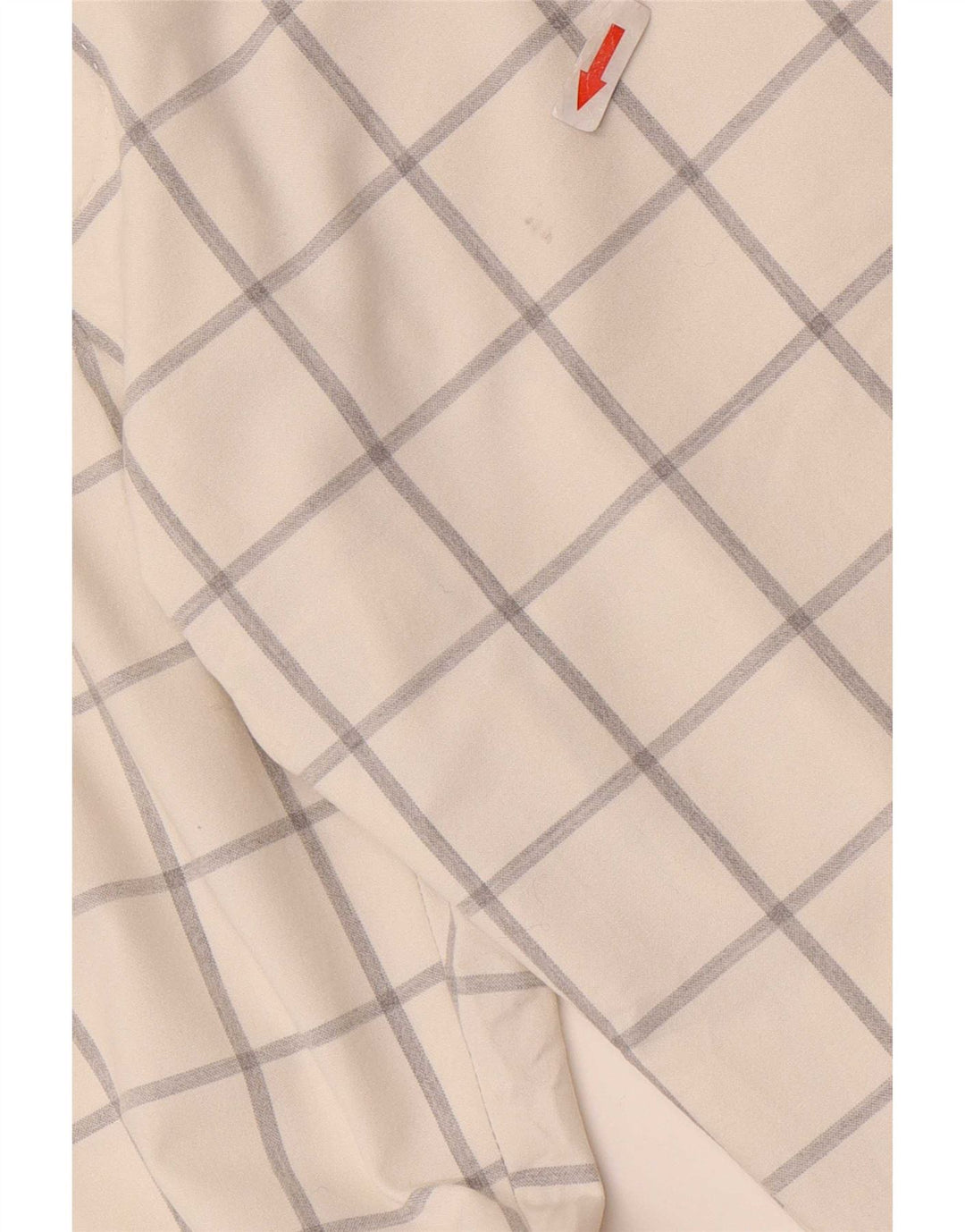 Zara Ανδρικό Slim παντελόνι Chino EU 40 Medium W31 L33 White Check Polyester