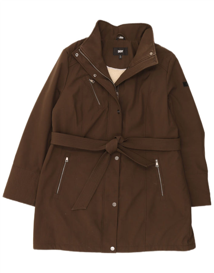 Γυναικείο παλτό Sherpa Dkny UK 18 XL καφέ πολυεστέρας