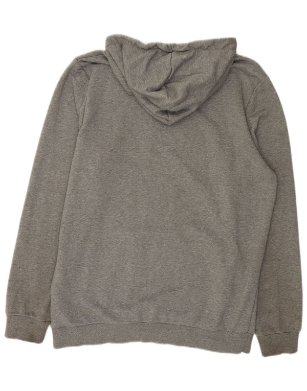 Puma Mens Graphic Hoodie Jumper Large Grey Cotton