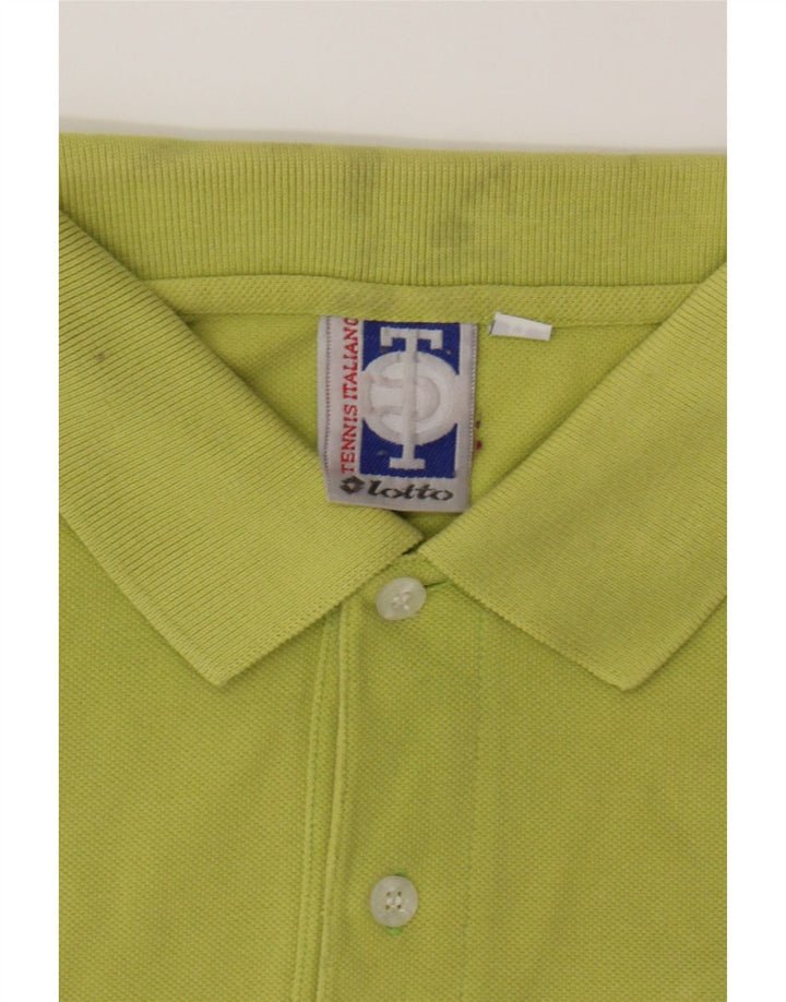 LOTTO Mens Polo Shirt Medium Green Cotton Vintage Lotto and Second-Hand Lotto from Messina Hembry 