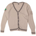 Sergio Tacchini Γυναικείο πουλόβερ γραφικών ζακέτα UK 12 μεσαίο λευκό βαμβακερό