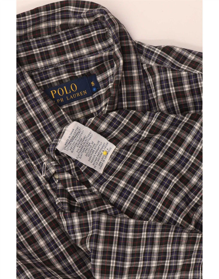 Ανδρικό πουκάμισο Polo Ralph Lauren νούμερο 15 Medium Navy Blue Check Cotton