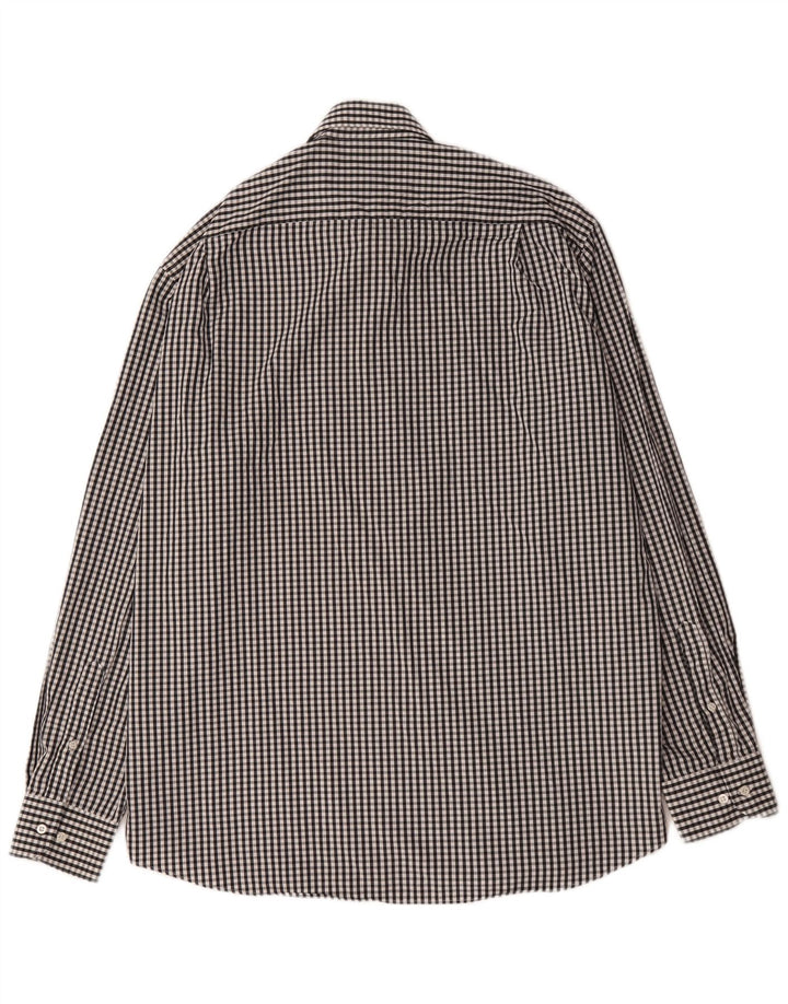 Ανδρικό πουκάμισο Hugo Boss 43 17 XL Μαύρο βαμβακερό Gingham