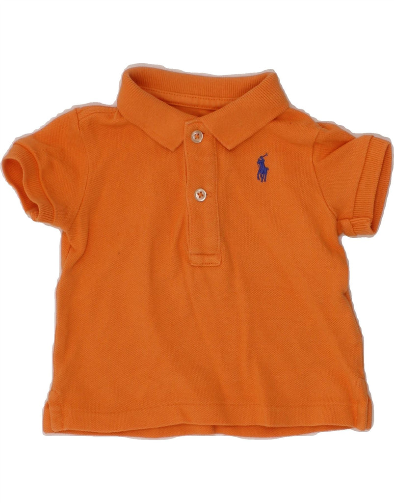 RALPH LAUREN Baby Boys Polo Shirt 0-3 Months Orange Cotton Vintage Ralph Lauren and Second-Hand Ralph Lauren from Messina Hembry 