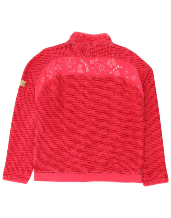 Γυναικείο φούτερ Weird Fish με γραφικό φερμουάρ Jumper UK 16 Large Pink