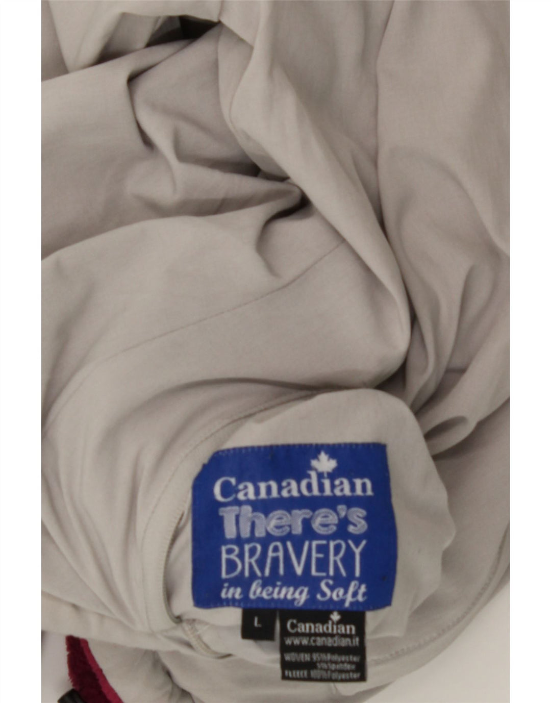 CANADIAN Womens Hooded Reversible Jacket UK 14 Large Grey Polyester Vintage Canadian and Second-Hand Canadian from Messina Hembry 