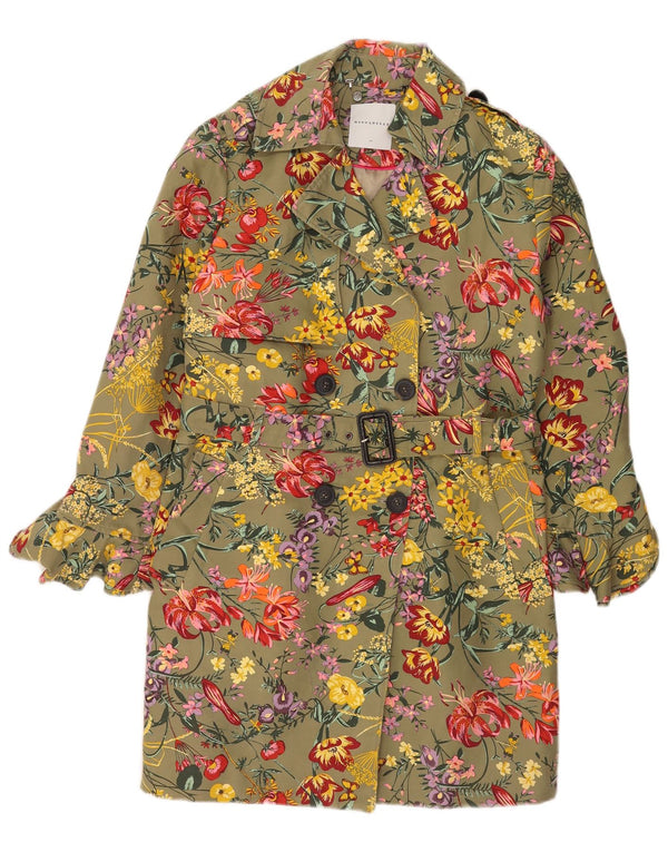 Rino & Pelle Γυναικεία καμπαρντίνα EU 40 Medium Khaki Floral Cotton
