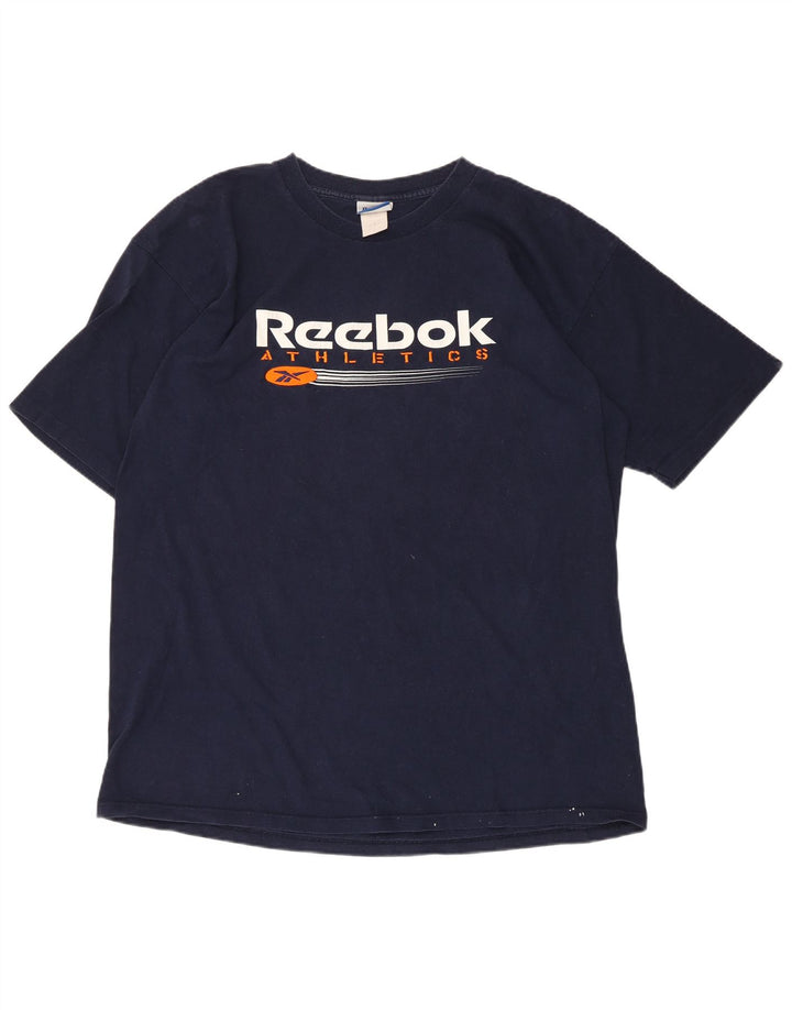Ανδρικό γραφικό T-shirt Reebok Top Large Navy Blue