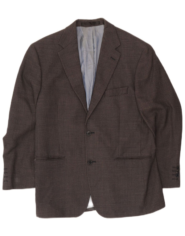 Marks & Spencer Ανδρικό κοντό σακάκι UK 40 Medium Navy Blue Check