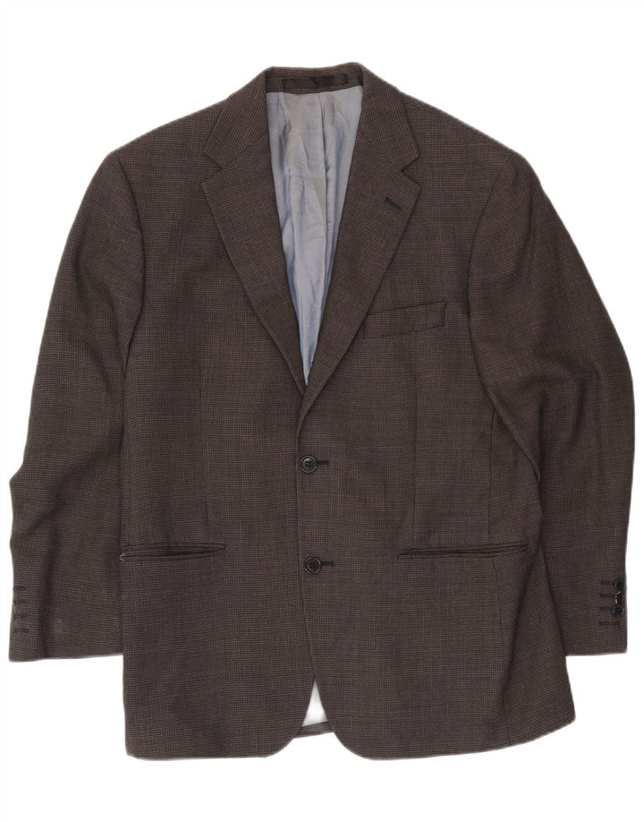 Marks & Spencer Ανδρικό κοντό σακάκι UK 40 Medium Navy Blue Check