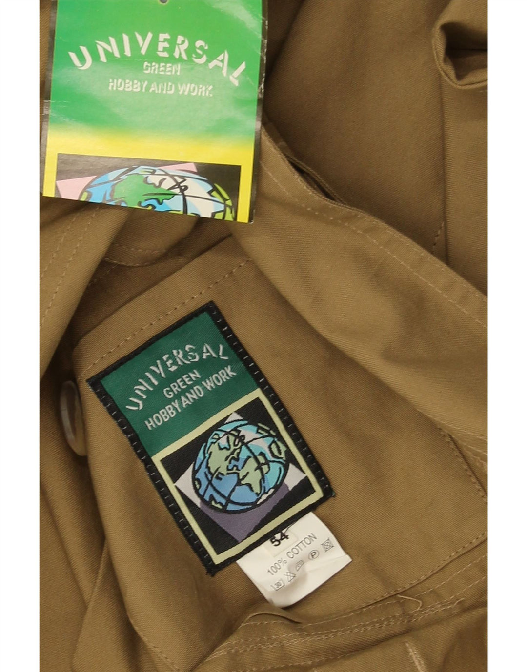 Vintage Ανδρικό Βοηθητικό Μπουφάν IT 54 2XL Χακί Βαμβακερό