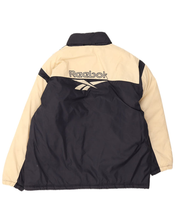Ανδρικό τζάκετ αντιανεμικό γραφικό Reebok UK 42 XL Navy Blue Colorblock