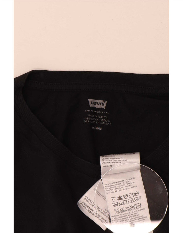 Ανδρικό γραφικό T-Shirt Levi's Top Μεσαίο μαύρο βαμβακερό