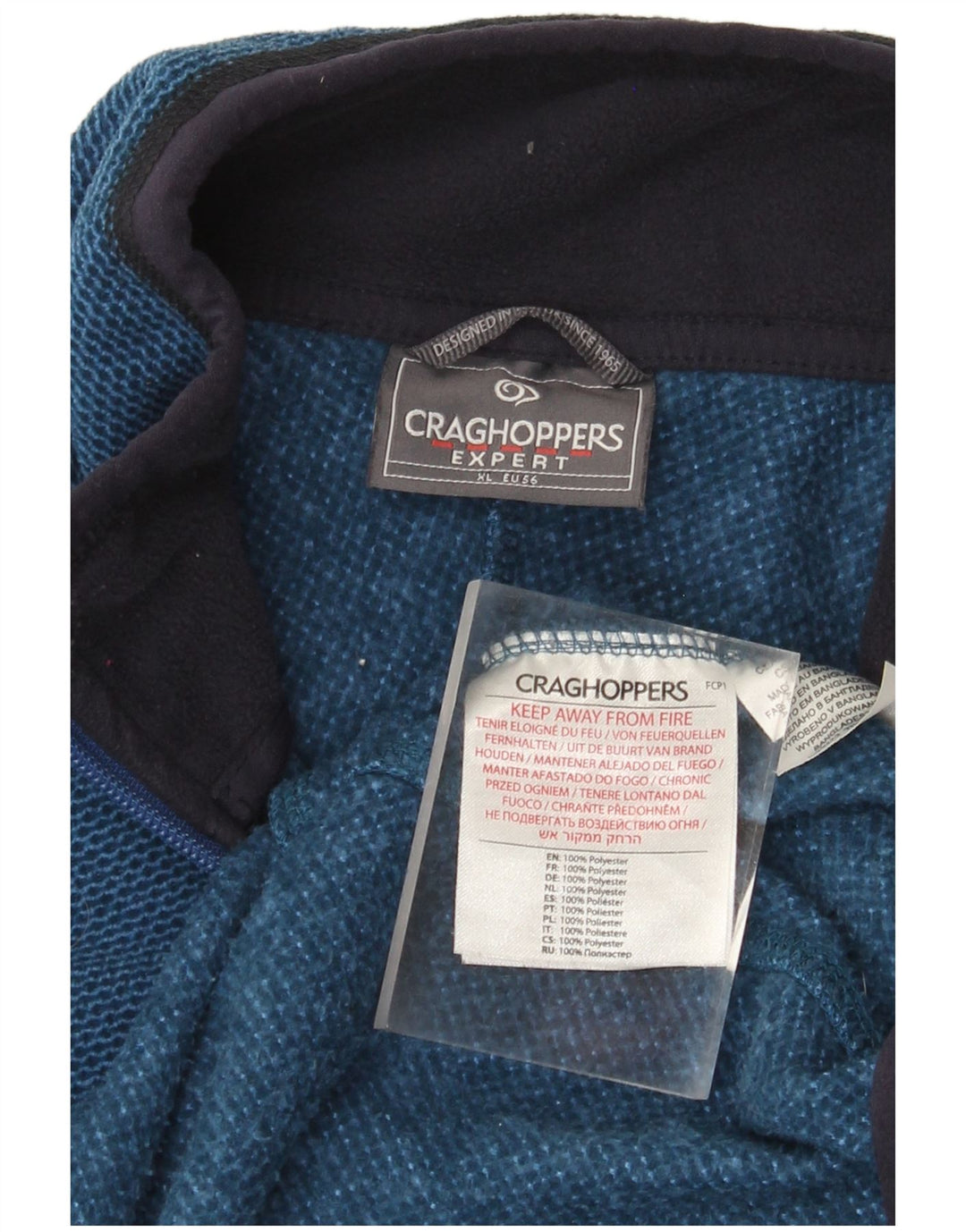 CRAGHOPPERS Ανδρικό φερμουάρ Fleece Jumper XL Blue Polyester