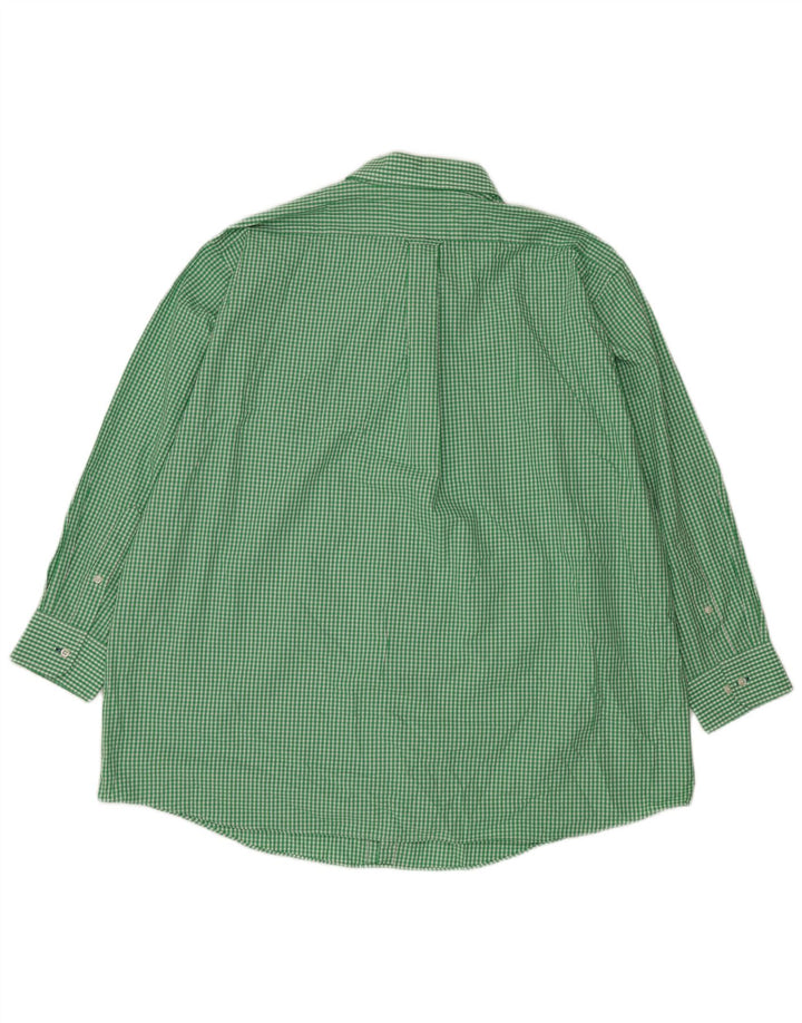 Ανδρικό πουκάμισο IZOD Big Regular Fit Size 18 1/2 2XL Green Gingham Cotton