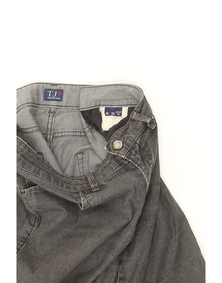 TRUSSARDI Womens Straight Jeans W33 L29 Grey Cotton Vintage Trussardi and Second-Hand Trussardi from Messina Hembry 