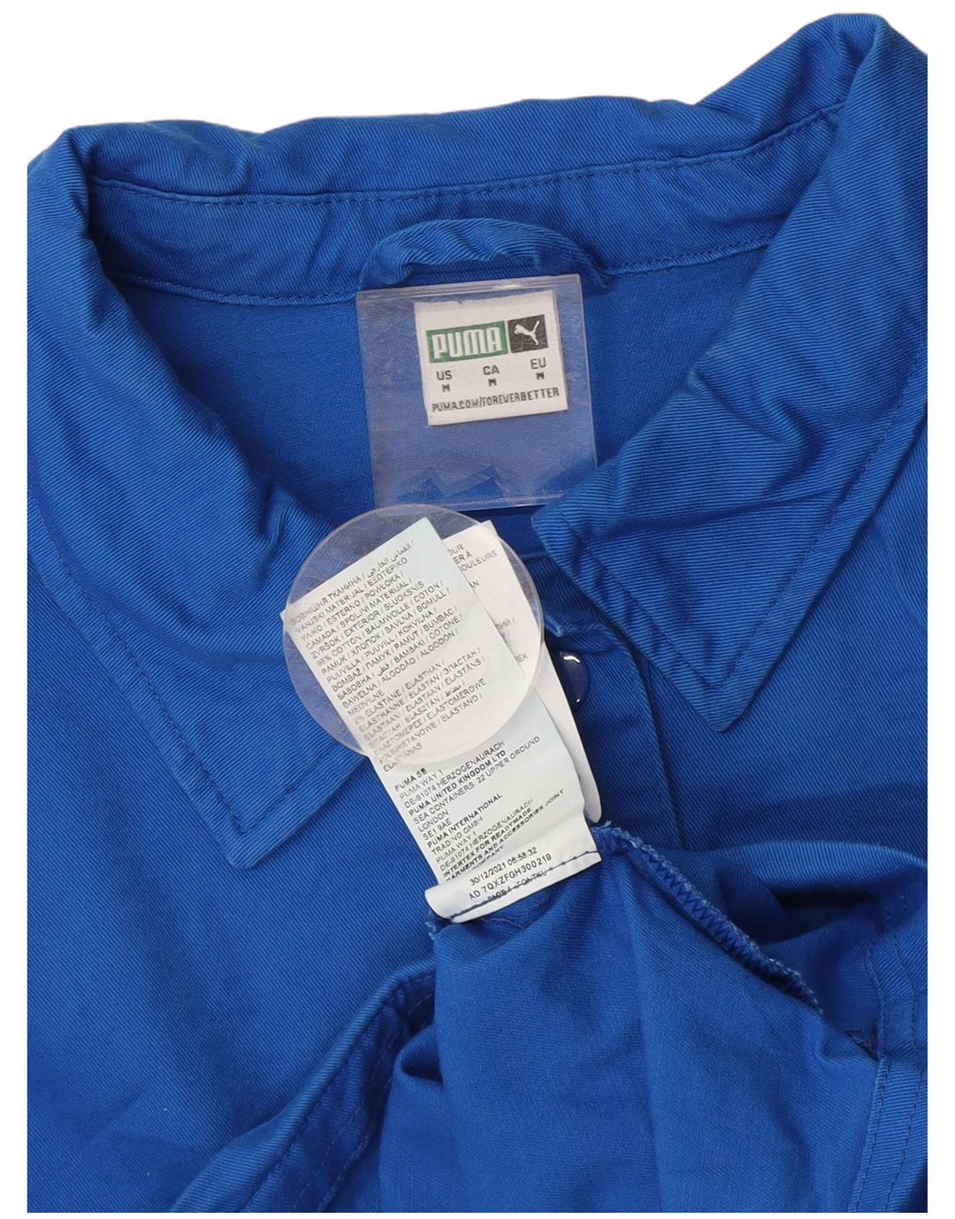 PUMA Γυναικείο Crop Bomber Jacket UK 14 Medium Blue Cotton