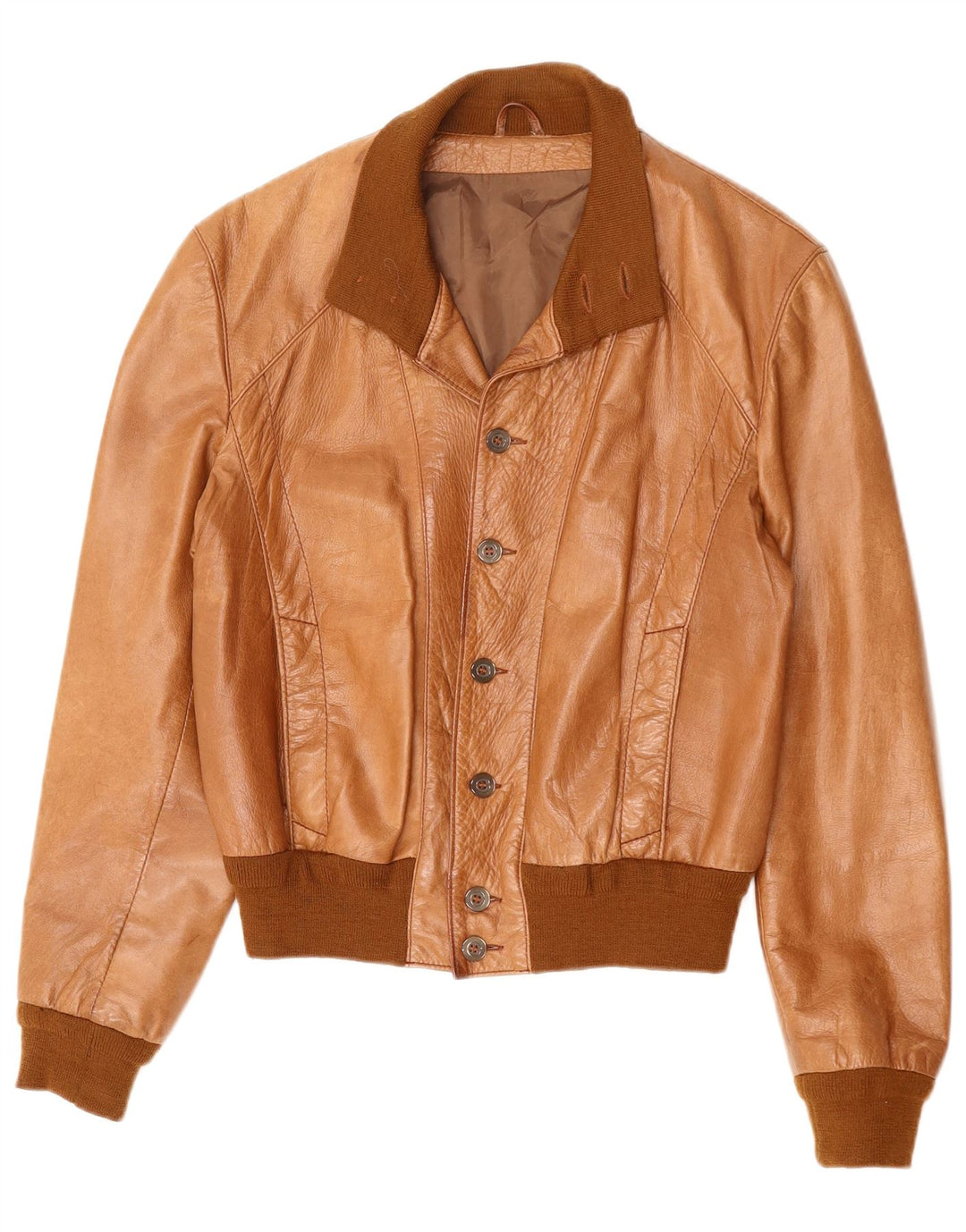 Ανδρικό μπουφάν VINTAGE Crop Bomber UK 36 Small Brown Colourblock