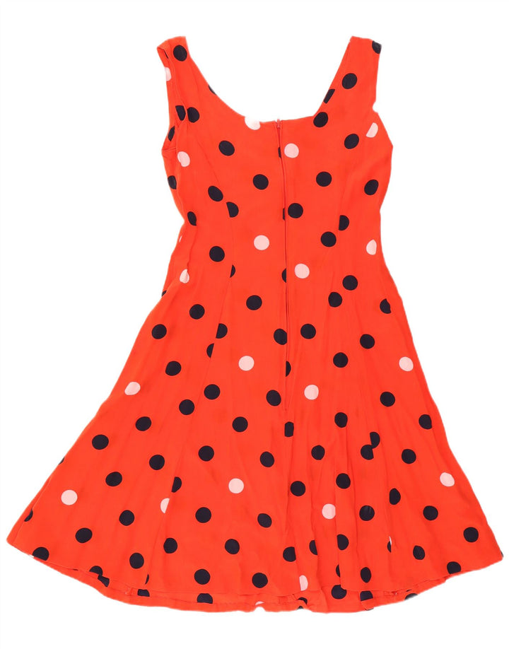 Vintage Γυναικείο Sundress UK 14 Medium Red Polka Dot