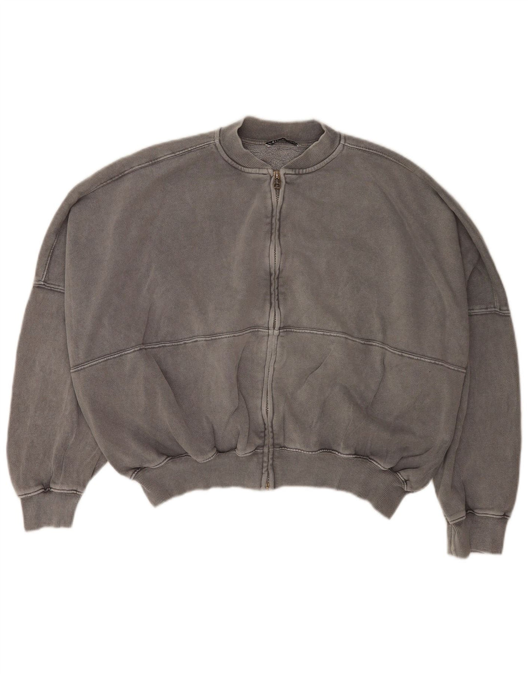 Zara Γυναικεία φόρμα Oversized Top Jacket UK 10 Small Grey Cotton