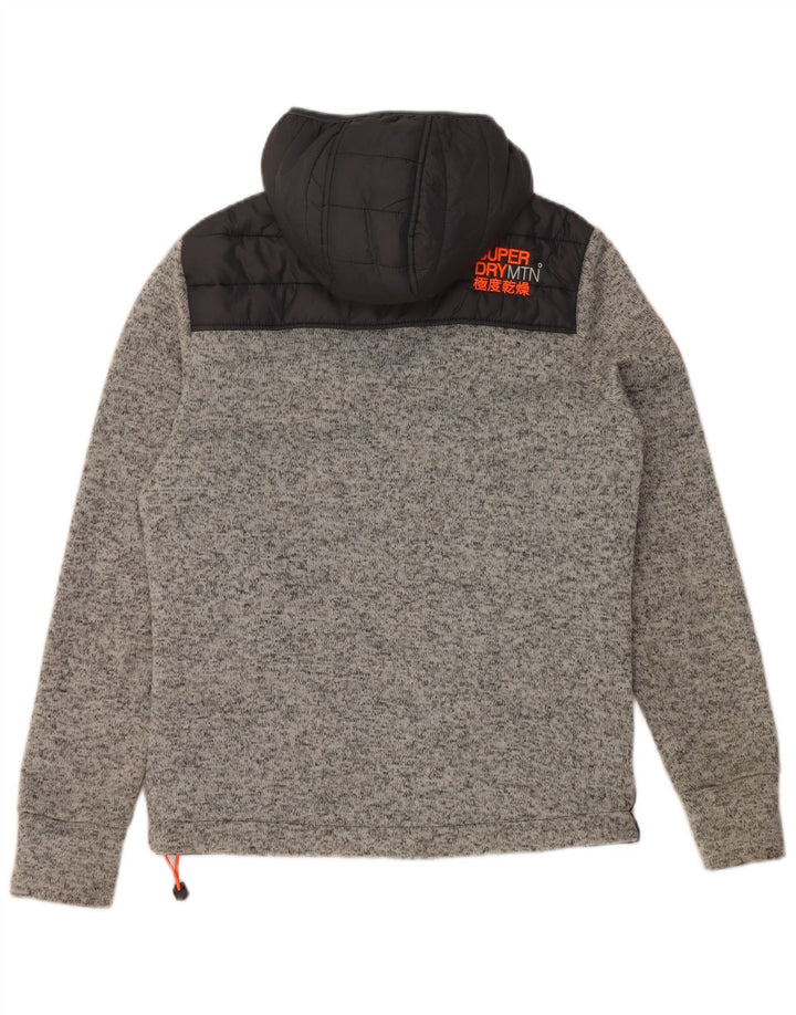 Superdry Ανδρικό μπουφάν με κουκούλα UK 36 Small Black Colorblock Πολυεστέρας