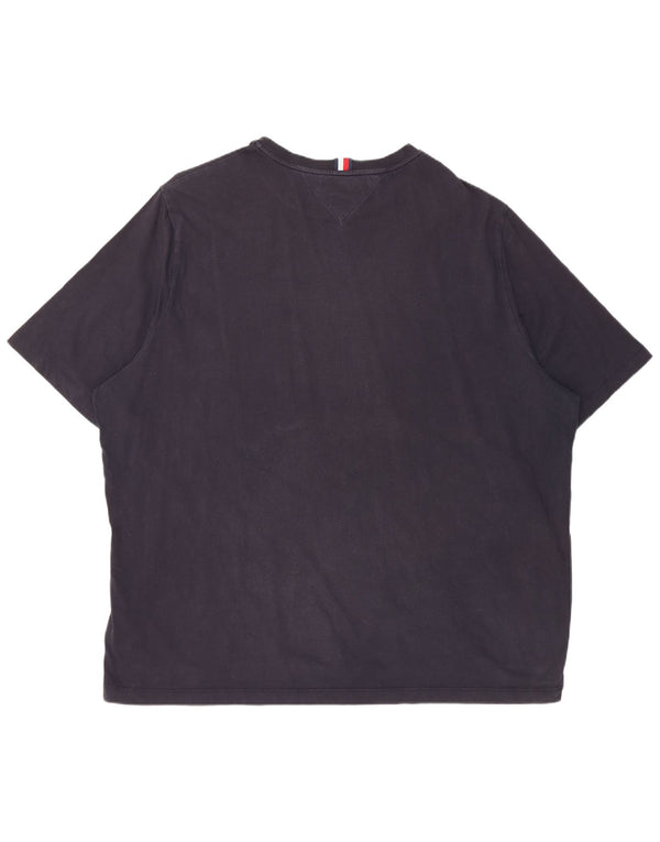 Tommy Hilfiger Ανδρικό ψηλό γραφικό T-shirt Top 4XL Navy Blue Cotton