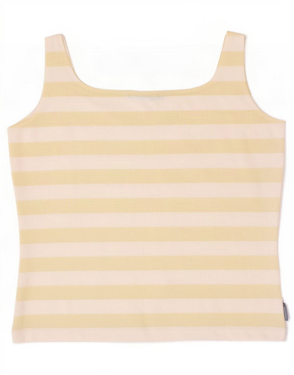 Marina Yachting Womens Crop Cami Top UK 18 XL Yellow ριγέ