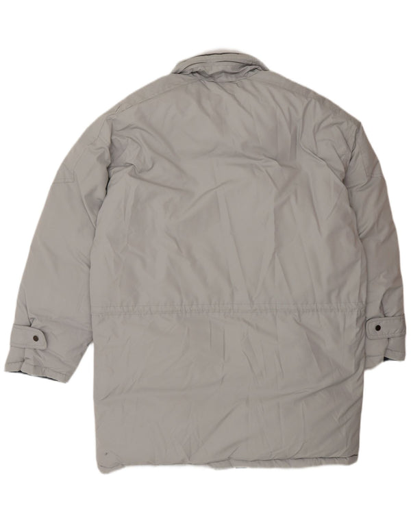 VINTAGE Ανδρικό παλτό με επένδυση UK 36 Small Grey Polyester