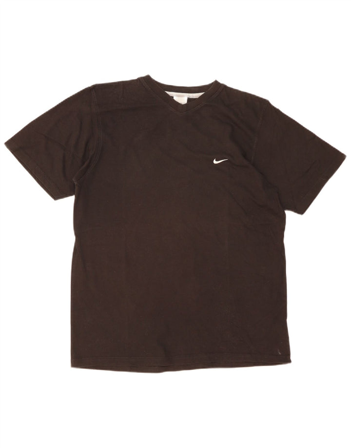 Ανδρικό T-Shirt Nike τοπ UK 39/41 μεσαίο μαύρο βαμβακερό