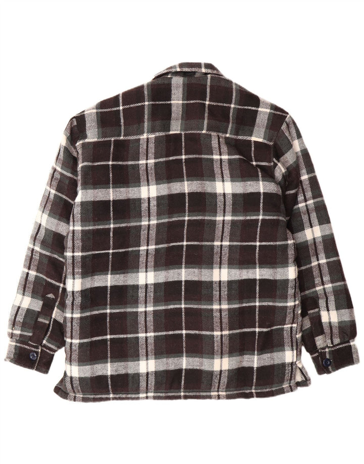 ELUTEX Mens Workwear Sherpa Flannel Shirt Small Multicoloured Check