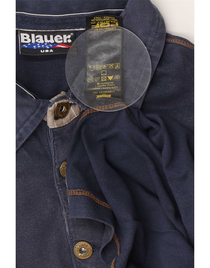 Blauer Ανδρικό Πόλο Μπλουζάκι XL Μπλε βαμβακερό