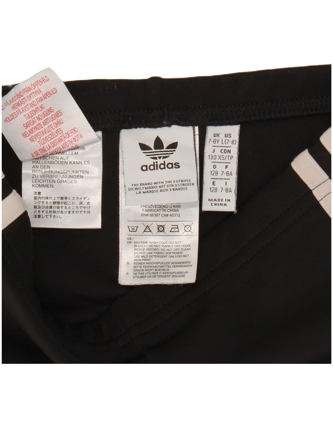 Κοριτσίστικα κολάν Adidas 7-8 ετών μαύρο πολυεστέρα