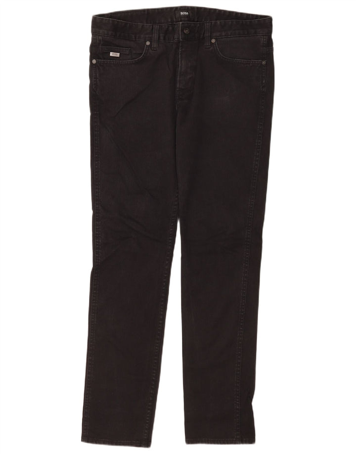Ανδρικό τζιν Hugo Boss Slim W34 L32 Μαύρο βαμβακερό