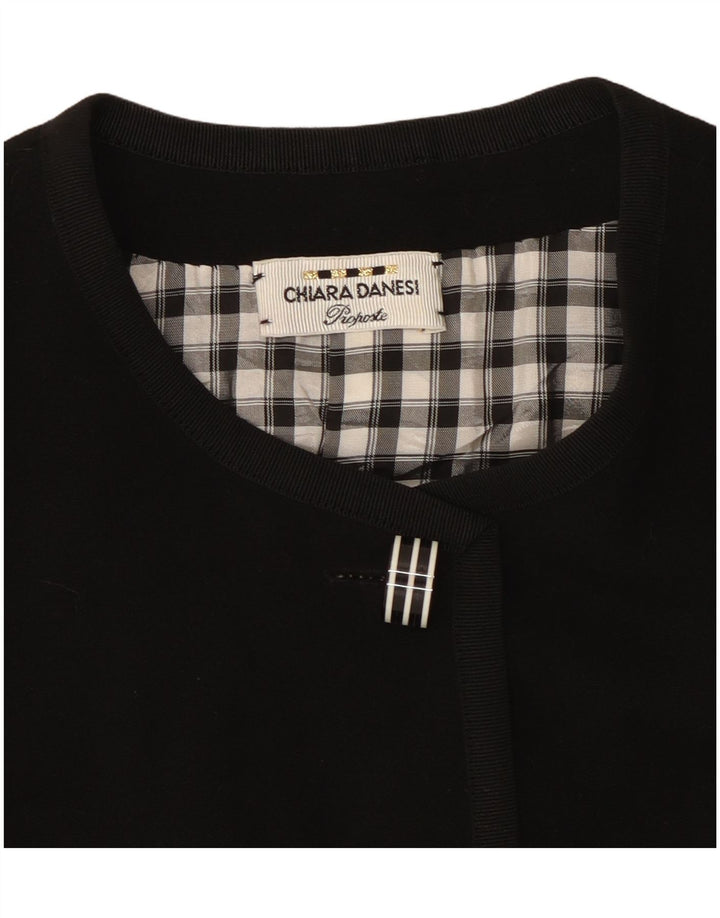 Vintage γυναικείο σακάκι 5 κουμπιών UK 12 Medium Black