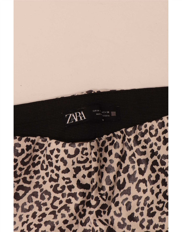 Zara Γυναικείο κολάν UK 12 Medium Beige Animal Print Polyester