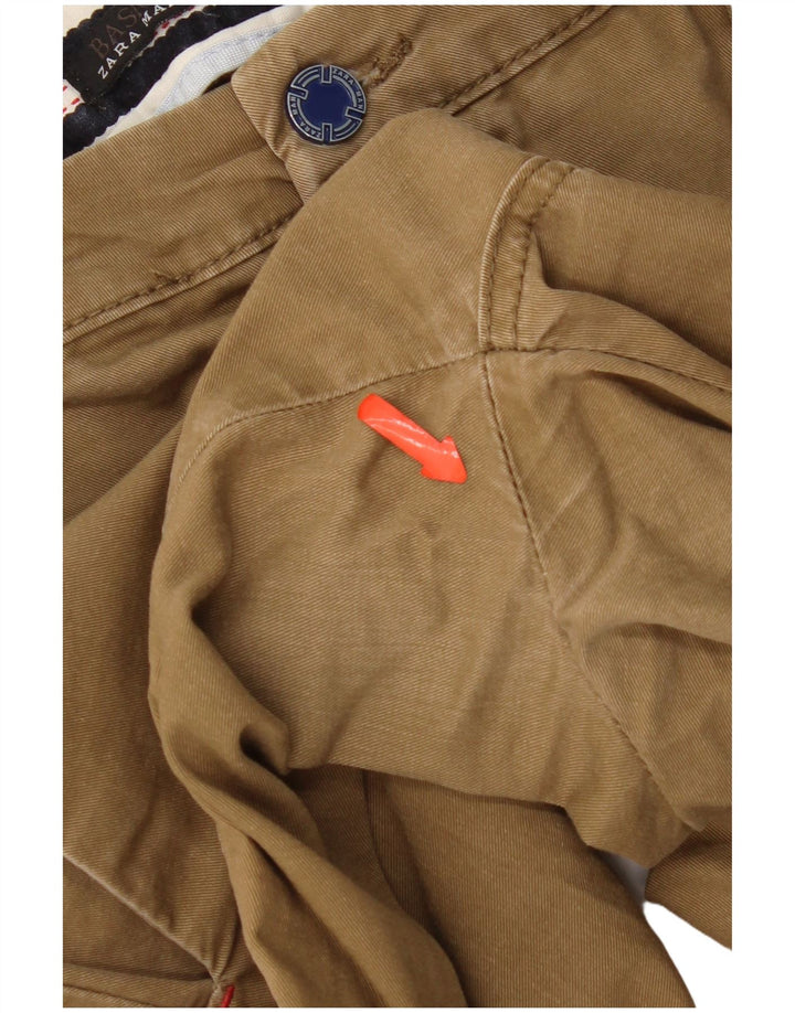 Zara Ανδρικό παντελόνι Chino Slim EU 40 Medium W31 L33 Καφέ